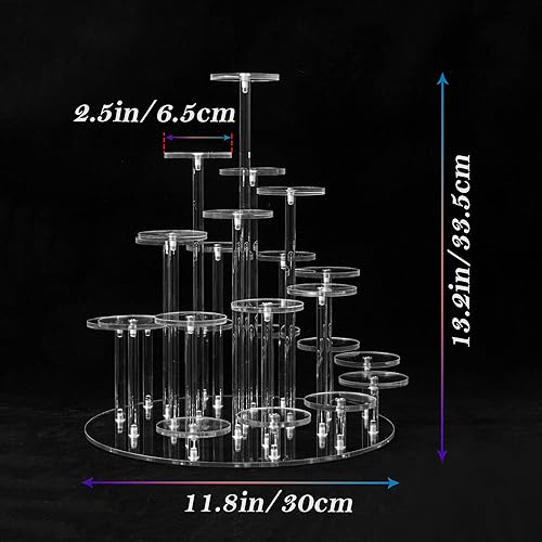 Miniatura 2 de Soporte acrílico para 24 cupcakes, soporte de postre de alta calidad, soporte de exhibición de cupcakes, torre de pastelería, exhibición