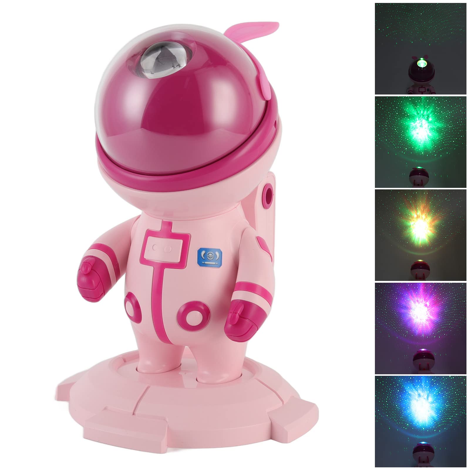 MEFE Proiettore di Luce Notturna a LED a Stella, Lampada per proiettore stellare cosmonauta USB, Luce di proiezione Ambientale RGB per Bambini, Adulti, Decorazione della Camera (Rosa)