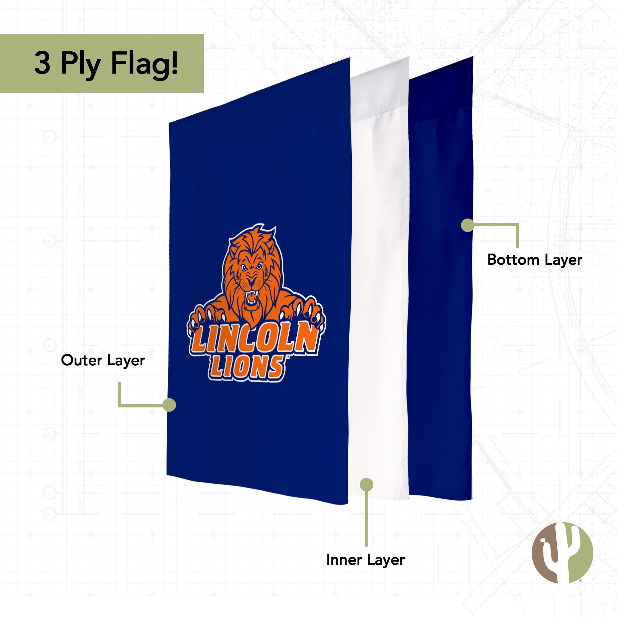 Liberty University Gartenflagge – Doppelseitig, 100% Polyester, Offiziell Lizenziert (Design B)