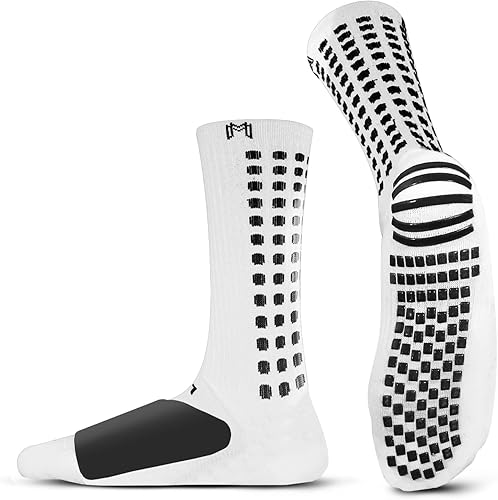 MediCaptain Lite - Calcetín de agarre atlético protector con acolchado metatarsiano, protección contra golpes, almohadillas de agarre