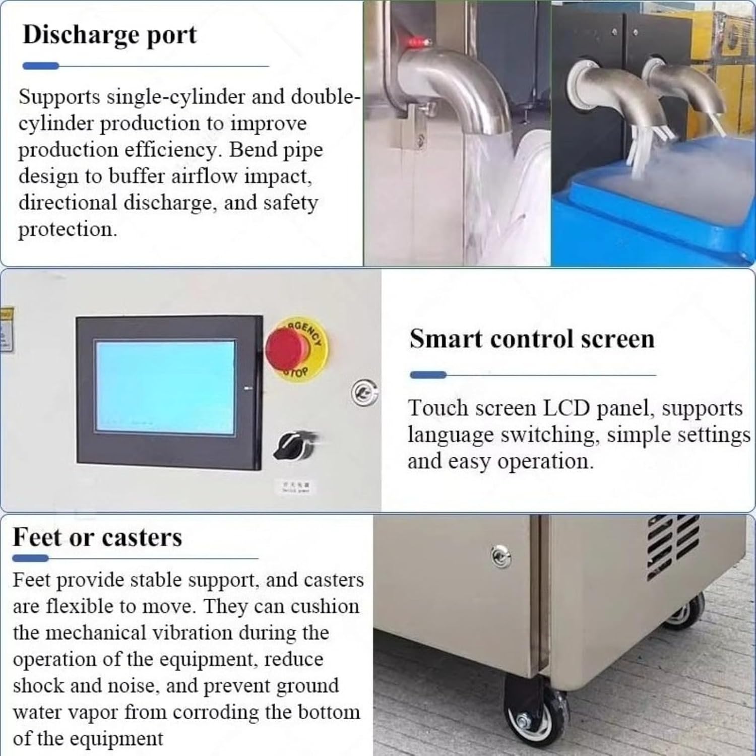 Automatic Dry Ice Granulator Machine – Industrial CO₂ Pellet Making Machine for Stage Smoke Effects, Premium Dry Ice Pelletizer with Precision Mold & Touchscreen Control