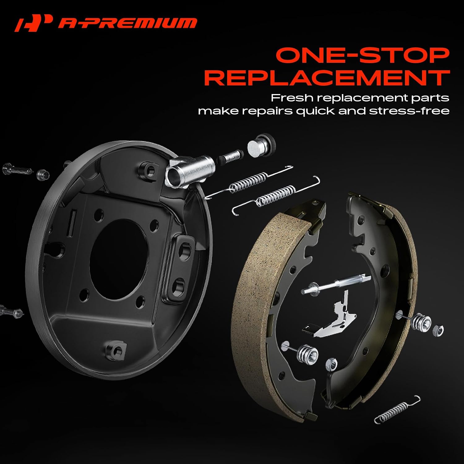 A-Premium Rear Drum Brake Hardware Kit Compatible with Nissan