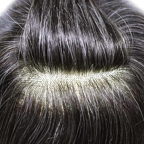 Miniatura 7 de Mens Toupee Hair Piece For Men Hair Replacement System For Men Fine Mono Mens Hair Piece Human Hair Piece Toupee For Men Hairpieces Protesis Capilar