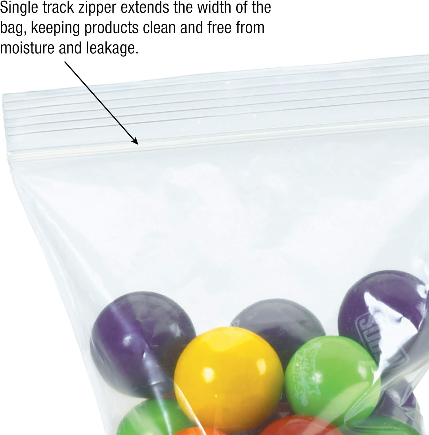 Poly Bag Guy 6" x 6", 4 Mil (1000/Case) Heavy Duty Write-On White Block Zipper Reclosable Plastic Poly Bags