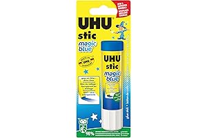UHU Blue Glue Sticks: Washable, Solvent-Free Adhesive for Crafts and Repairs
