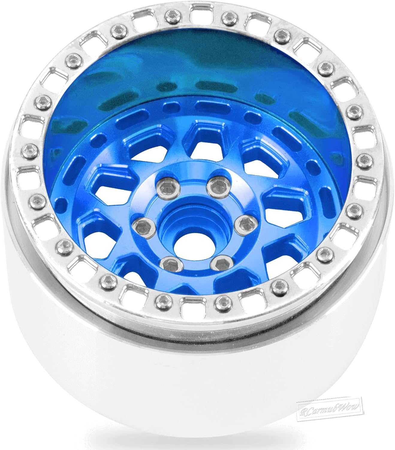 RC Alloy 2.2 Beadlock Wheels for 1/10 SCX10 Capra AMG 6x6 TRX4 Red cat Gen8 Everest Gen7 Pro RC Crawler,Alunium 2.2 Beadlock rc Wheels 2.2 Beadlock Rims,4pcs,Navy Blue