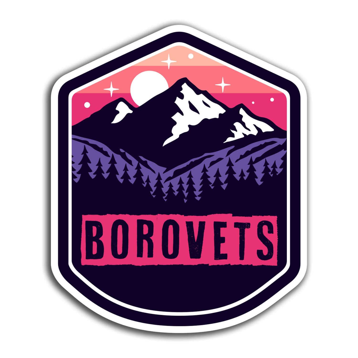 Destination Vinyl Ltd Multi 2 X 10Cm Borovets Bulgaria Vinyl Stickers - Travel Sticker Laptop Luggage #23877 (10Cm Tall)