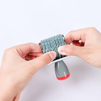 Amazon.co.jp: uxcell 1個 PC 8桁数字ローラースタンプ ゴム製