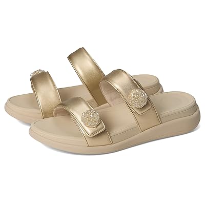 FitFlop F Mode Go Beadie Button Adj. Flatform 2 Bar Slides Women