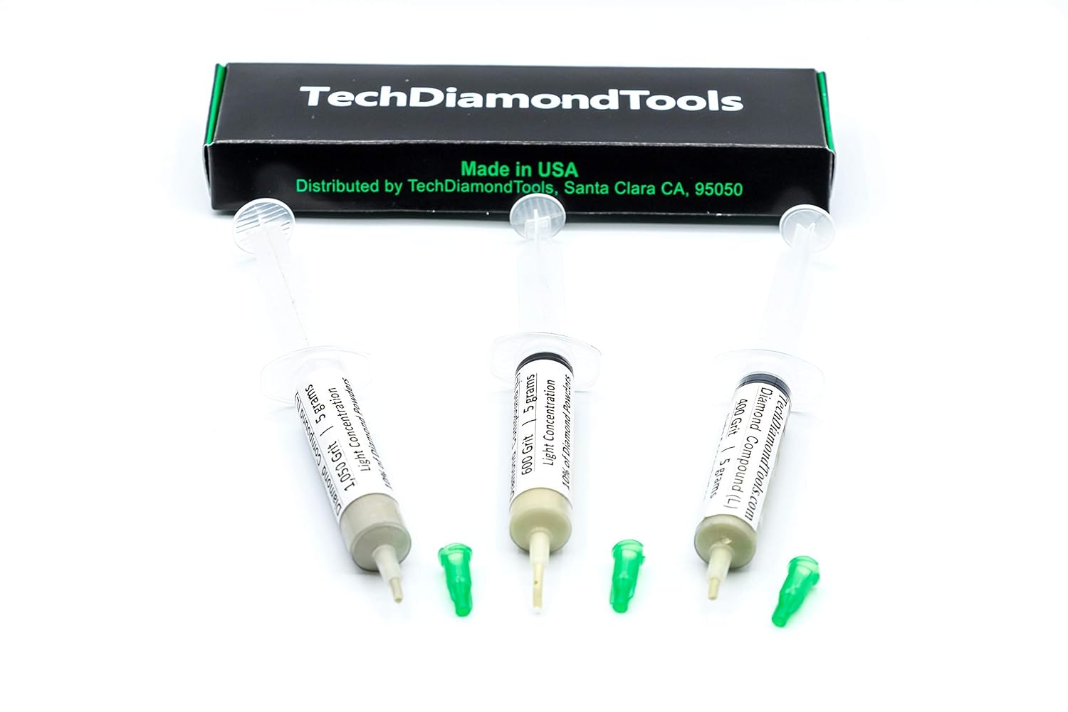 TechDiamondTools Kit of 3 Diamond Lapping Paste Polishing Compound USA Made 400 600 1050 Grit Lapping Compound for Rock Glass Metal Jewelry Resin Marble with 10% of Diamond Powder
