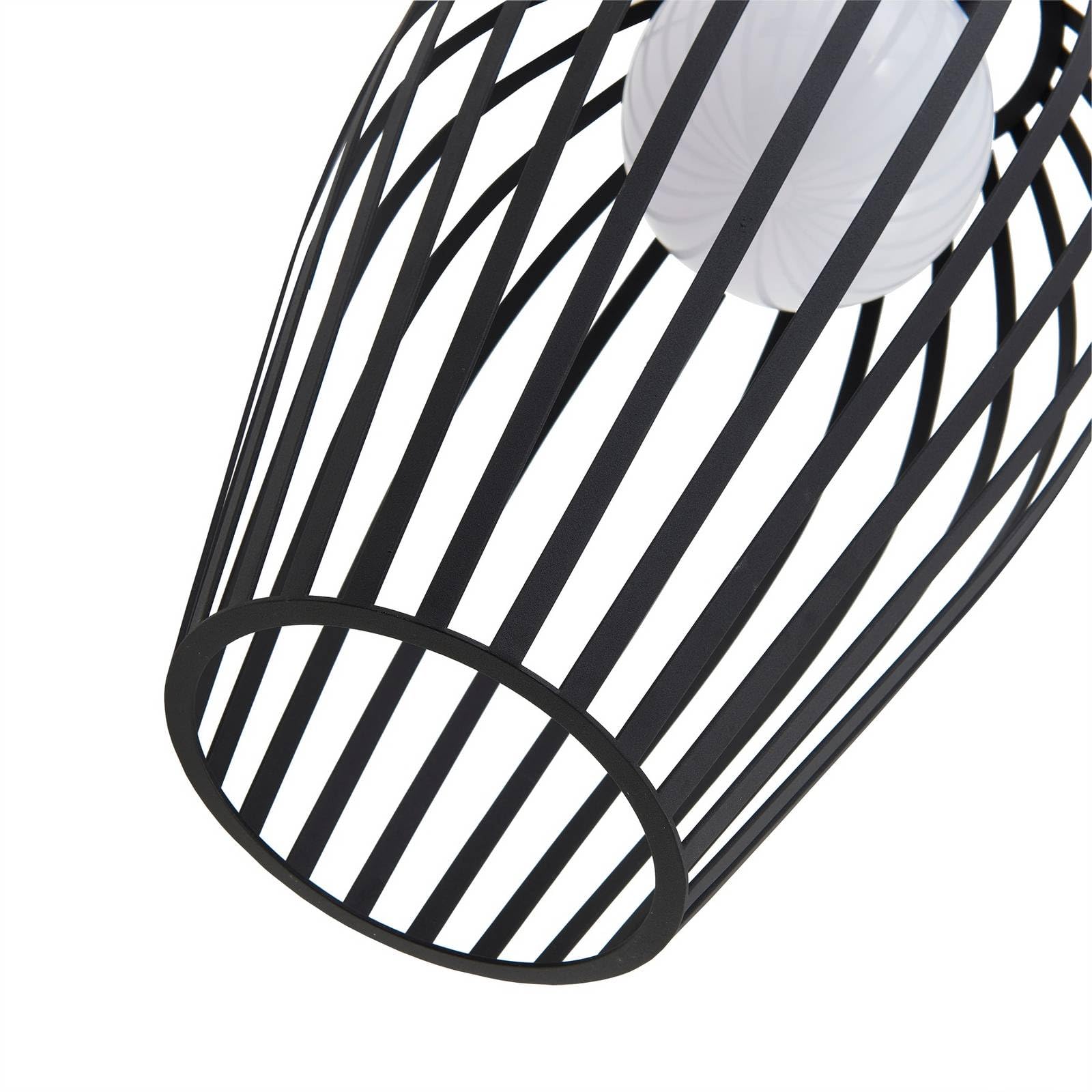 Lucande Marrin Suspension Noir Métal E27 Intensité Variable Moderne