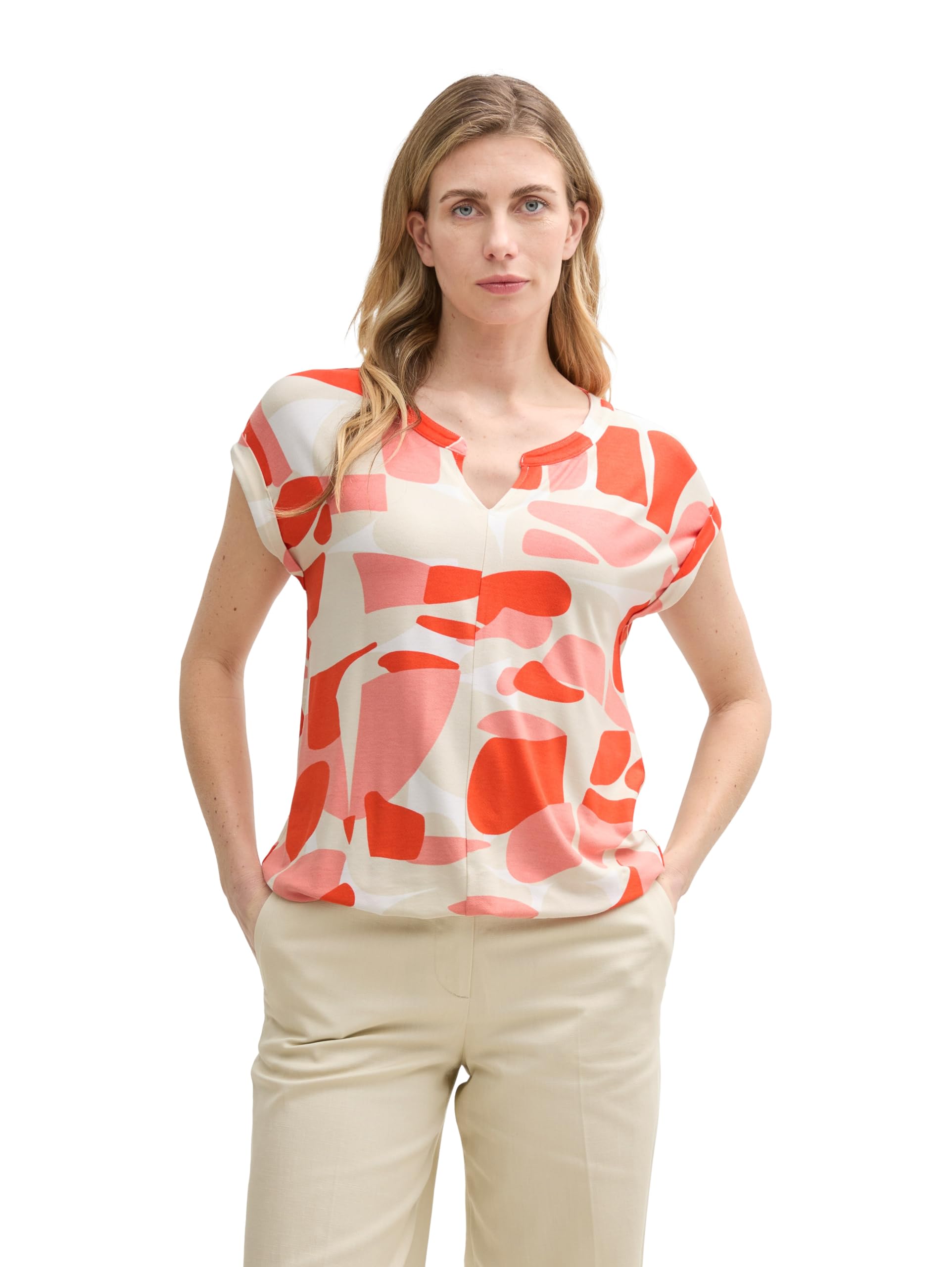Tom Tailor Damen T-Shirt mit Muster