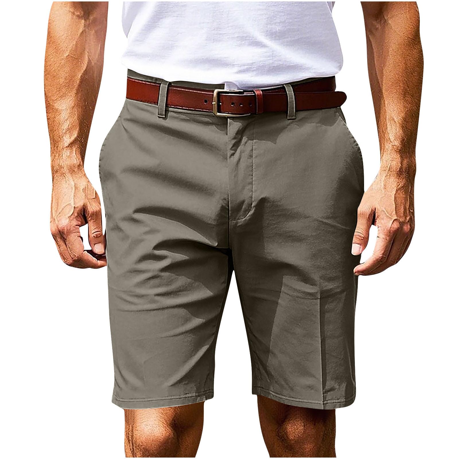 Shorts for Mens Relaxed Fit Mens Shorts with Pockets Cargo Linen Casual Classic Fit Summer Beach Pants for Running Summer Fashion Y2K Jumpers Plus Size Army Green XXL