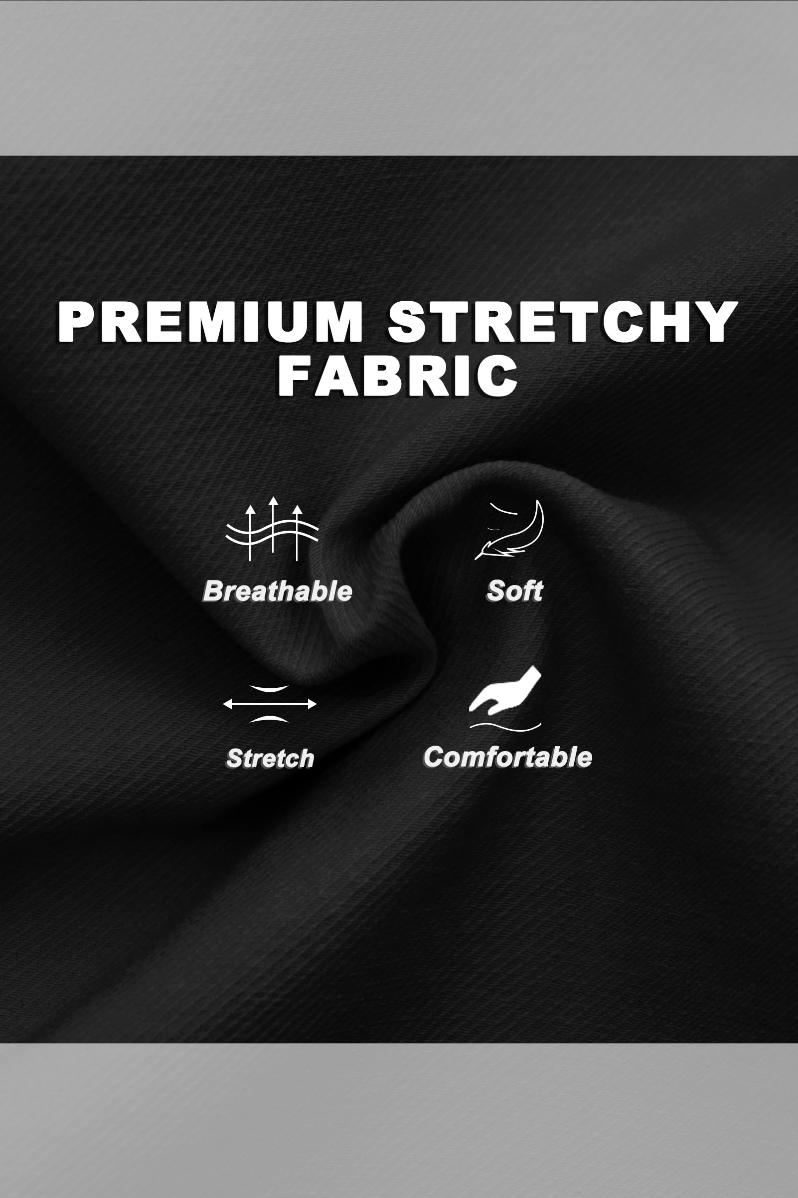 Soojun Womens Summer Elastic Waist Comfy Stretch Pull On Pants