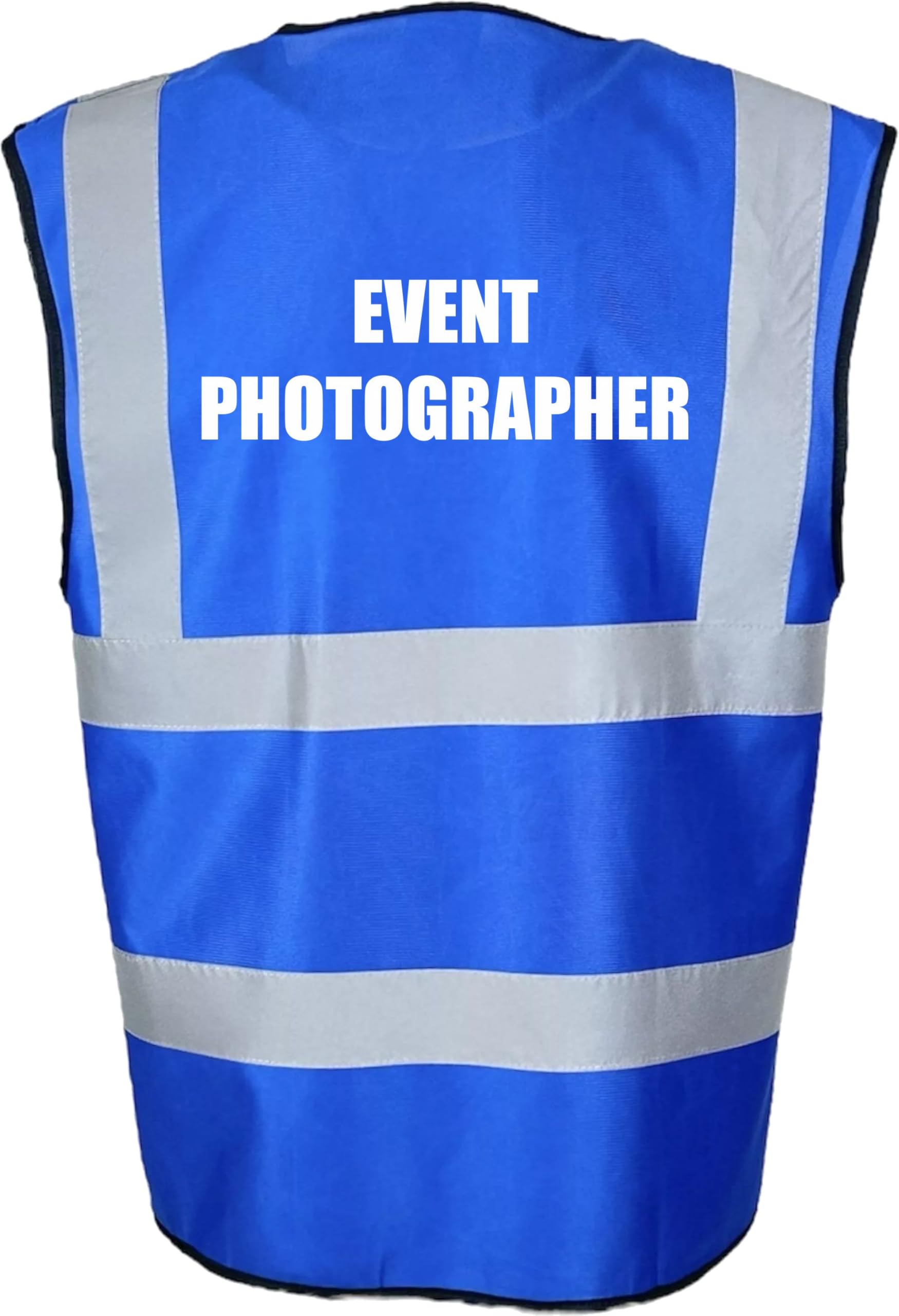 Brook Hi Vis Uk Unisex Blue Hi Vis Vest Event Photographer Vest Waistcoat Safety Vest XX-Large