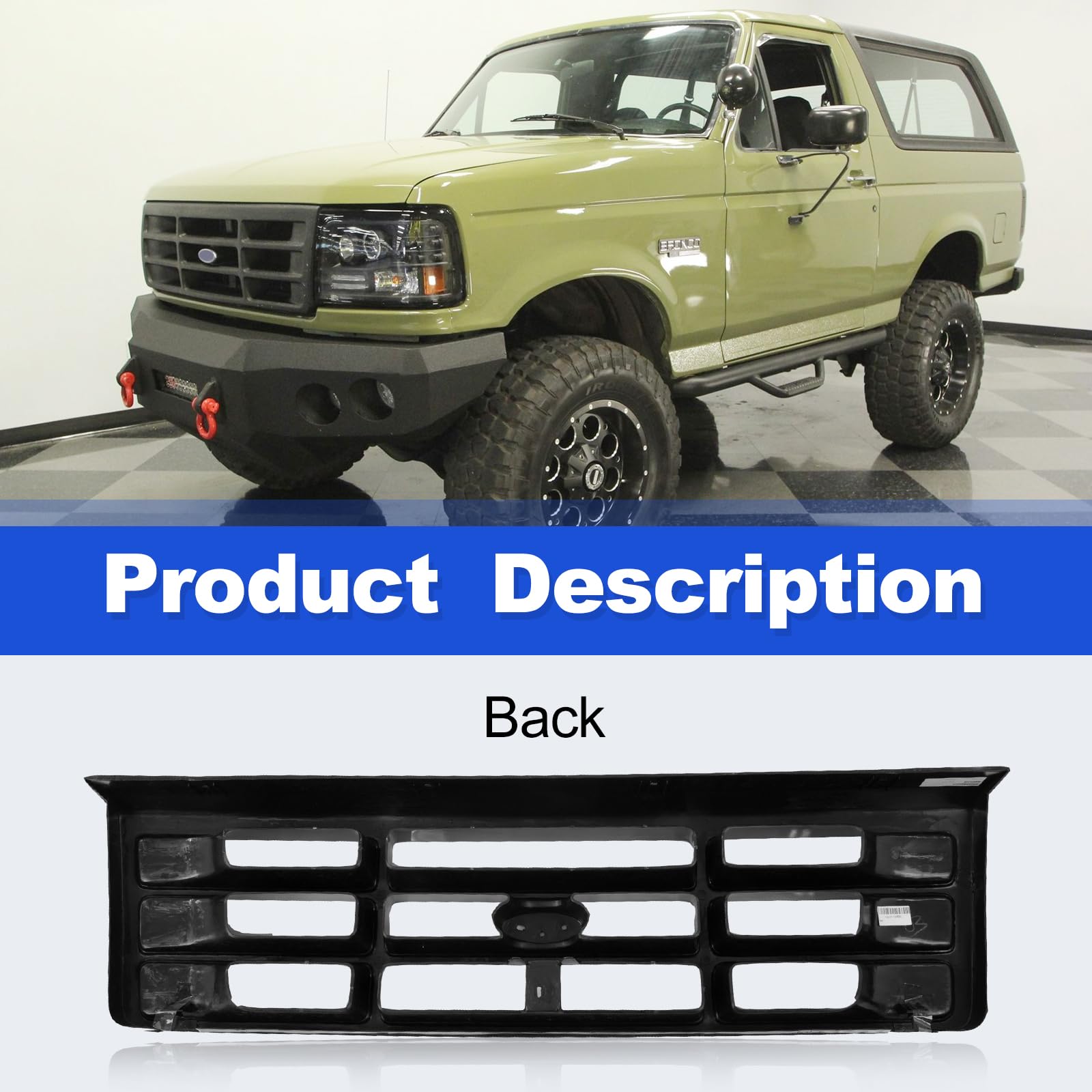 Amazon | CarPartsDepot フロントブラックフレームグリルアセンブリ 