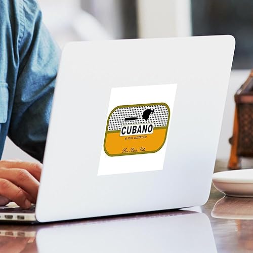 Vista 3 de CafePress Cubano El 100% Autentico Alternate Sticker Square Bumper Sticker Car Decal Blanco
