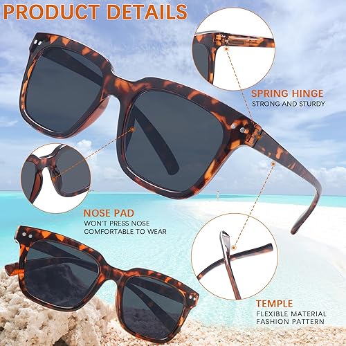 Miniatura 4 de COJWIS Paquete de 3 lentes de sol progresivos de lectura multienfoque para mujeres y hombres, protección UV, lectores solares trifocales con bisagra