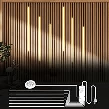 Dimmable LED Recessed Lighting for Acoustic Panel Cuttable Soft 3000K COB Strip Light with Touch Sensor for Wood Accent Groove Slat Wall Panel, Themed Space, Gym, Movie Music Gaming Room Decoration