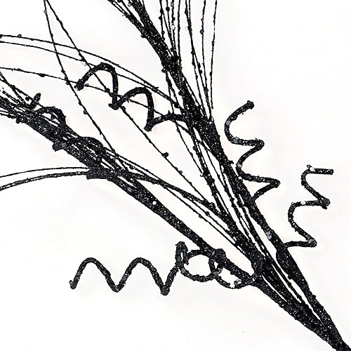 Miniatura 4 de Rama de Navidad Ting Ting, 6 piezas de ramas rizadas con purpurina de Navidad para árbol de Navidad, flores y primaveras para decoración del árbol