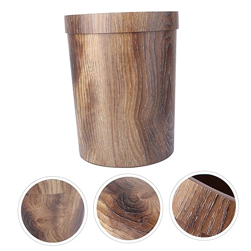 Miniatura 4 de VICASKY Bote de basura retro, marrón, polipropileno, parte superior abierta