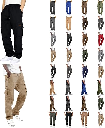Cargo Pants for Men,Men's Tactical Pants, Outdoor Cargo Jogger Pant Work Hiking Tactical Straight Trousers Sweatpants