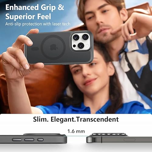 Vista 532 de MOCCA - Funda magnética resistente para iPhone 11 de 6.1 pulgadas, compatible con MagSafe, protector de pantalla de vidrio + protector de lente