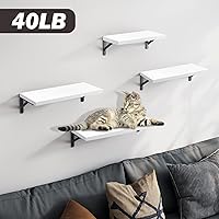 Vista 47 de YGEOMER Estantes flotantes para pared, diferentes tamaños, estantes de pared grises desgastados para sala de estar, baño, dormitorio, cocina