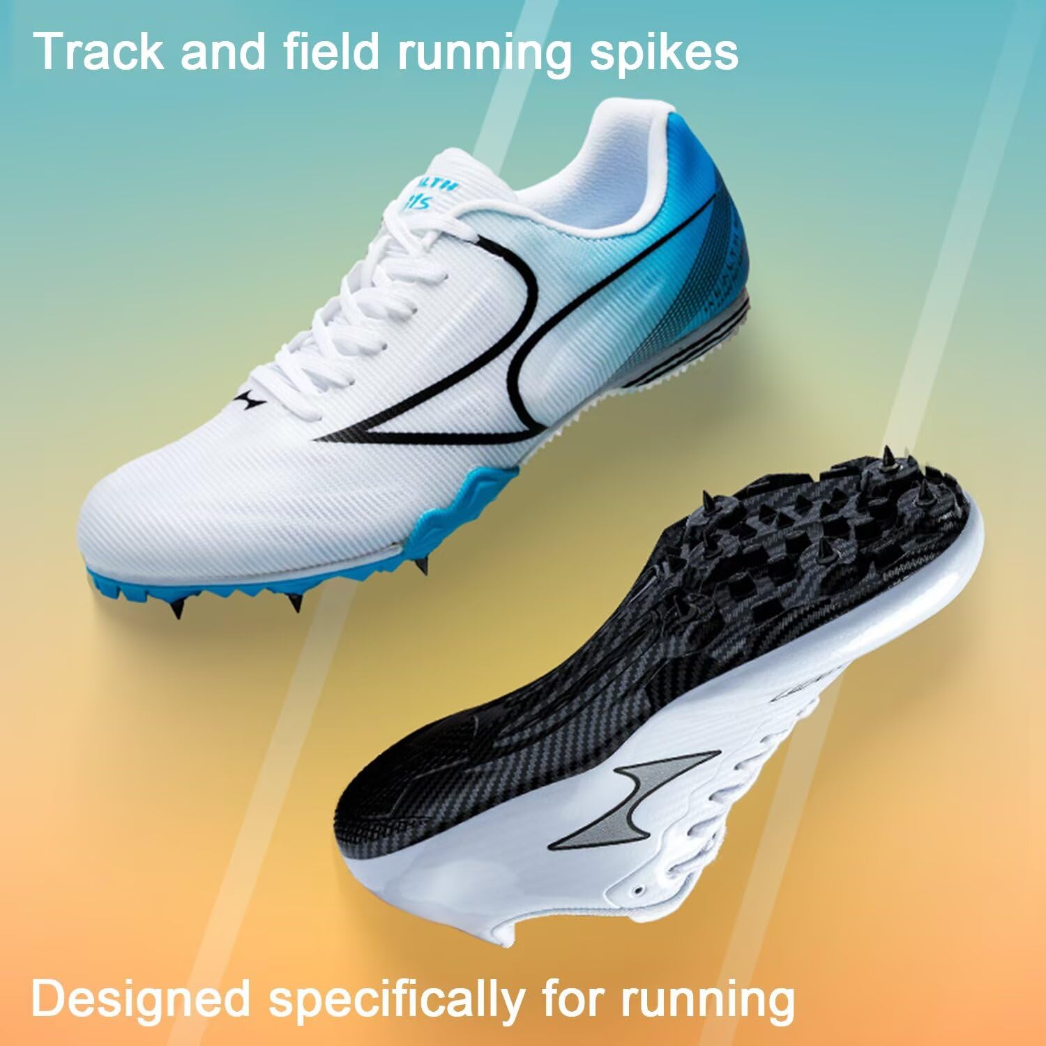 Zapatillas de Atletismo Profesionales con Clavos para Hombre y Mujer, Transpirables, para Carreras, Saltos, Carreras de Velocidad, Carreras de Media Distancia y Triple Salto