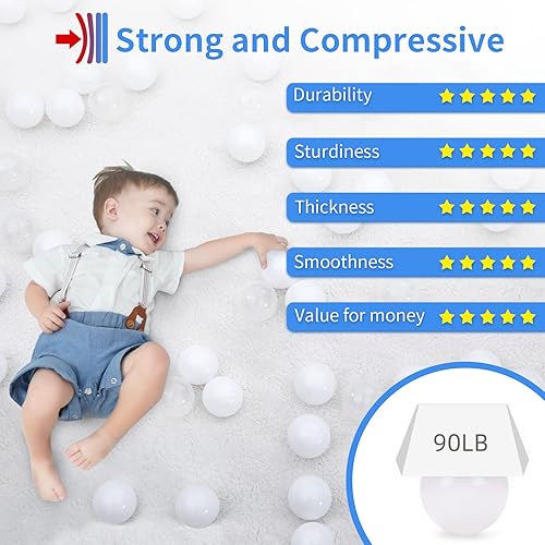 Vista 110 de STARBOLO Ball Pit Balls for Toddlers Phthalate Free BPA Free Non-Toxic Crush Proof Play Balls for Toddlers Kids Pool Playhouse Pack of 100 200 500