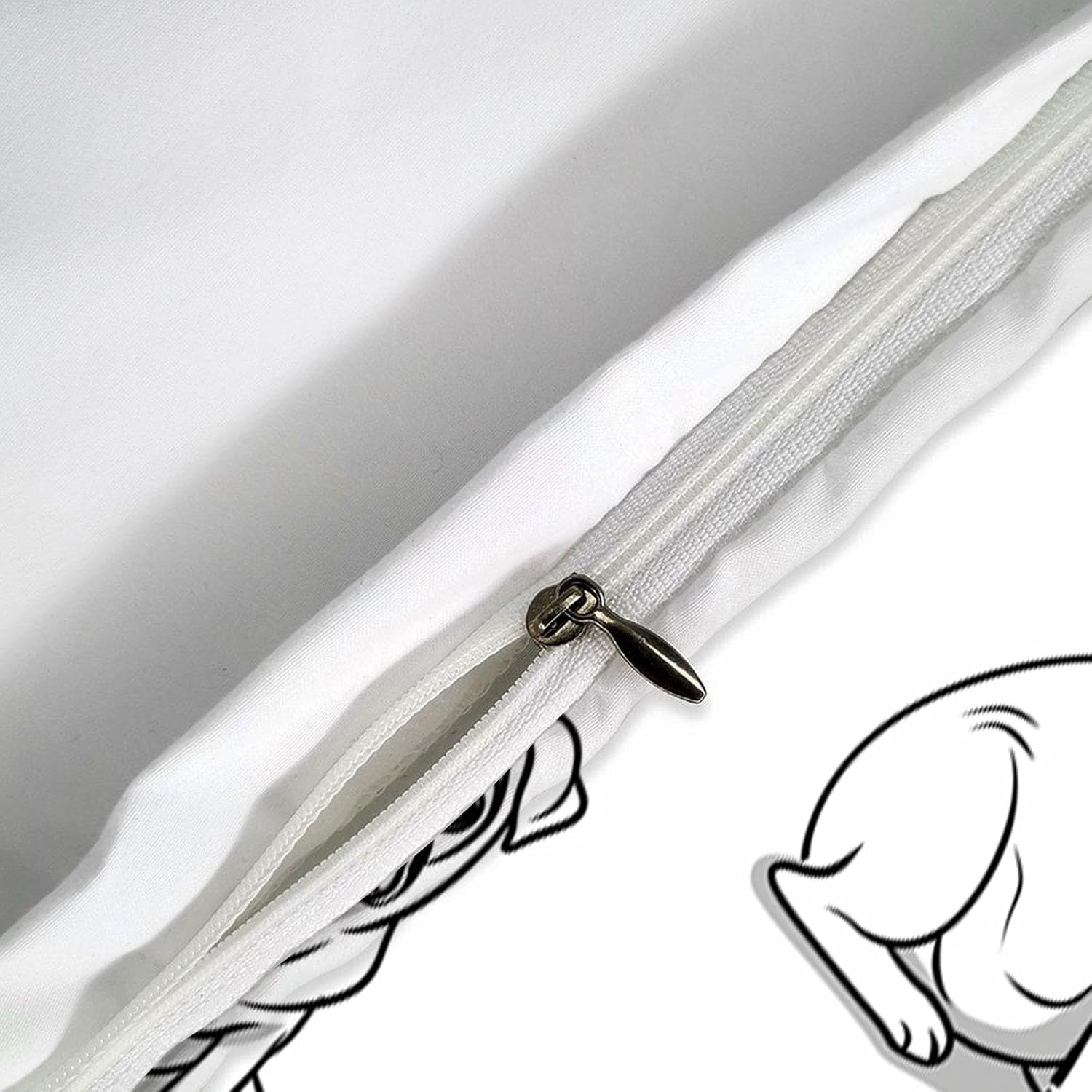 Black and White Lines French Bulldog Print Duvet Cover Animal Texture Bedding Size,Reversible Solid Color Classic Color Printed Plaid Duvet Cover,Includes 1 Duvet Cover