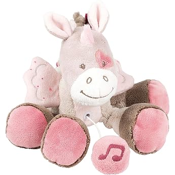 Nattou Mini music box girl 20 cm pink - jade the unicorn