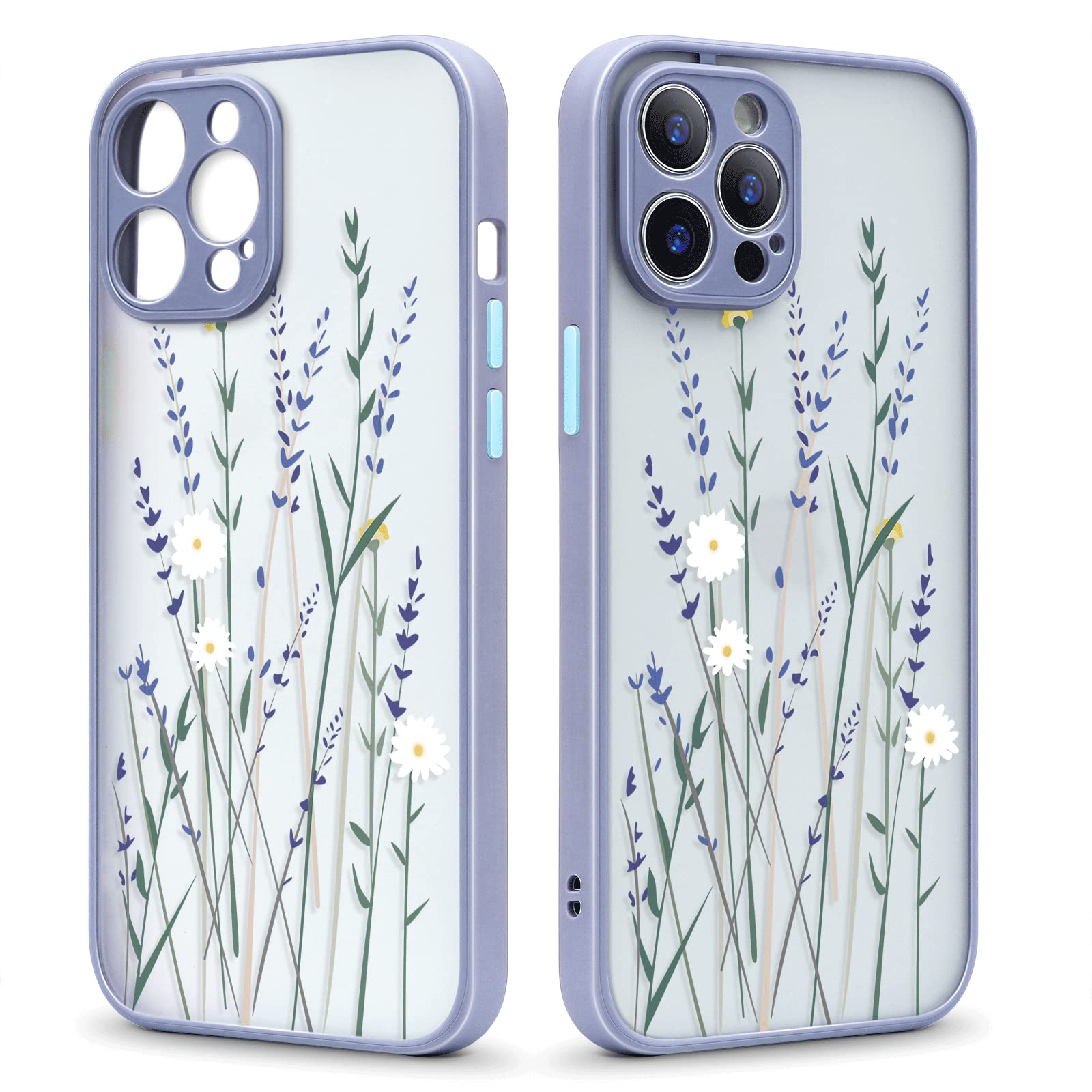 Pepmune IPhone 12 Mini Hülle - Blumen-Muster, Transparent & Weich (TPU/Silikon) - Lila