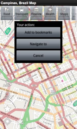 Campinas, Brasil Mapa Offline: PLACE STARS