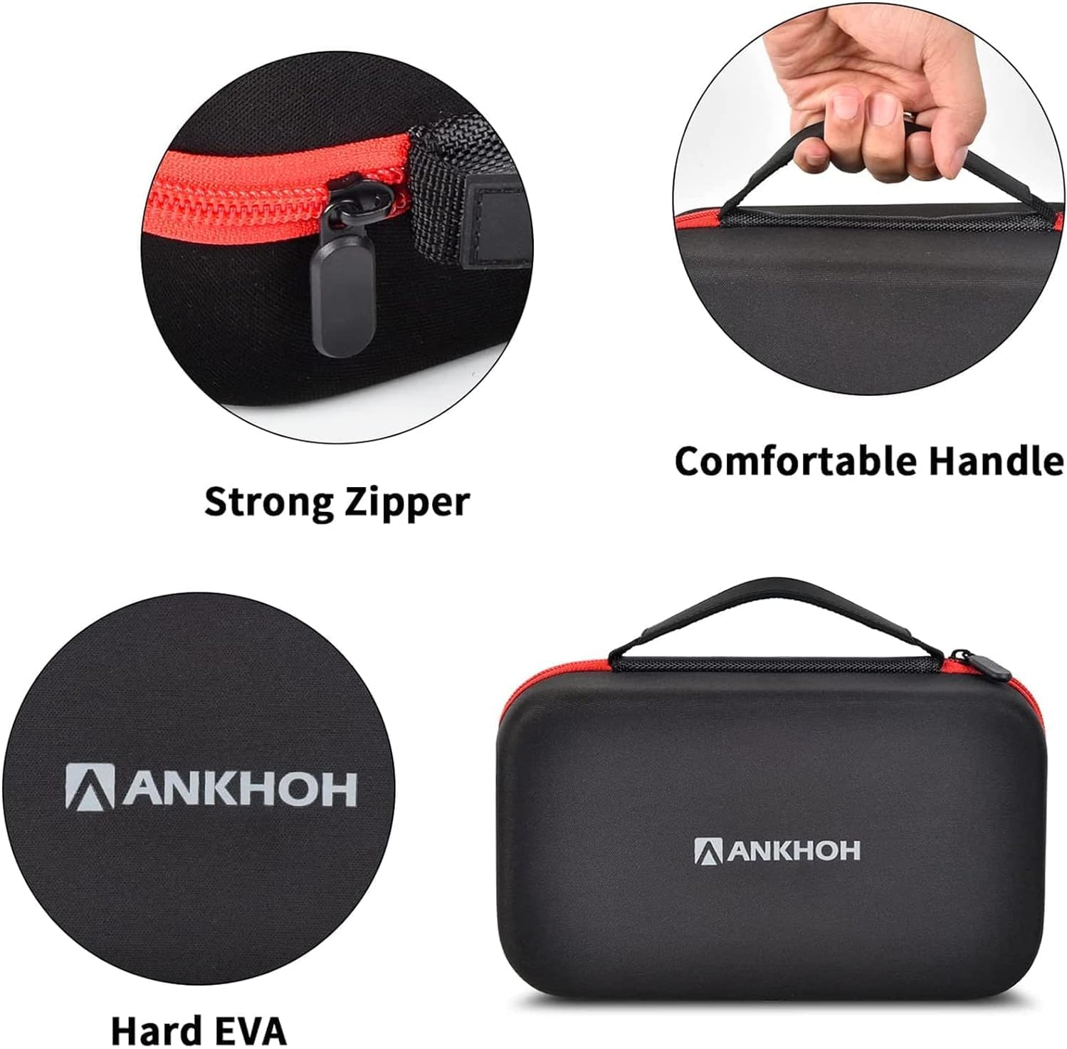 ANKHOH Carrying Case Compatible with NEXPOW Car Jump Starter, Fits for 1500A Peak 12800mAh Battery Starter Q10S/ T11F, Portable Storage Box for Car Battery Charger and Jumper Cables (Case ONLY)
