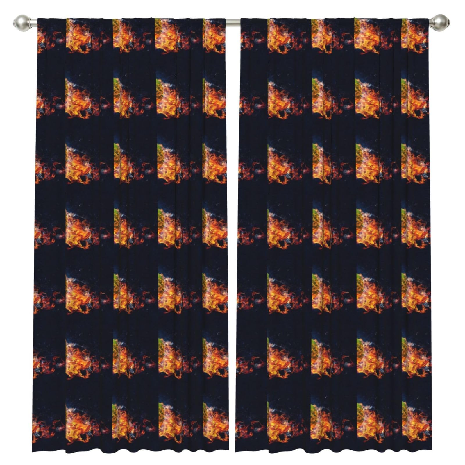 InOmak American Football Game, 2 Panels Window Curtains 52 x 84 Inch Blackout Curtains for Living Room Bedroom