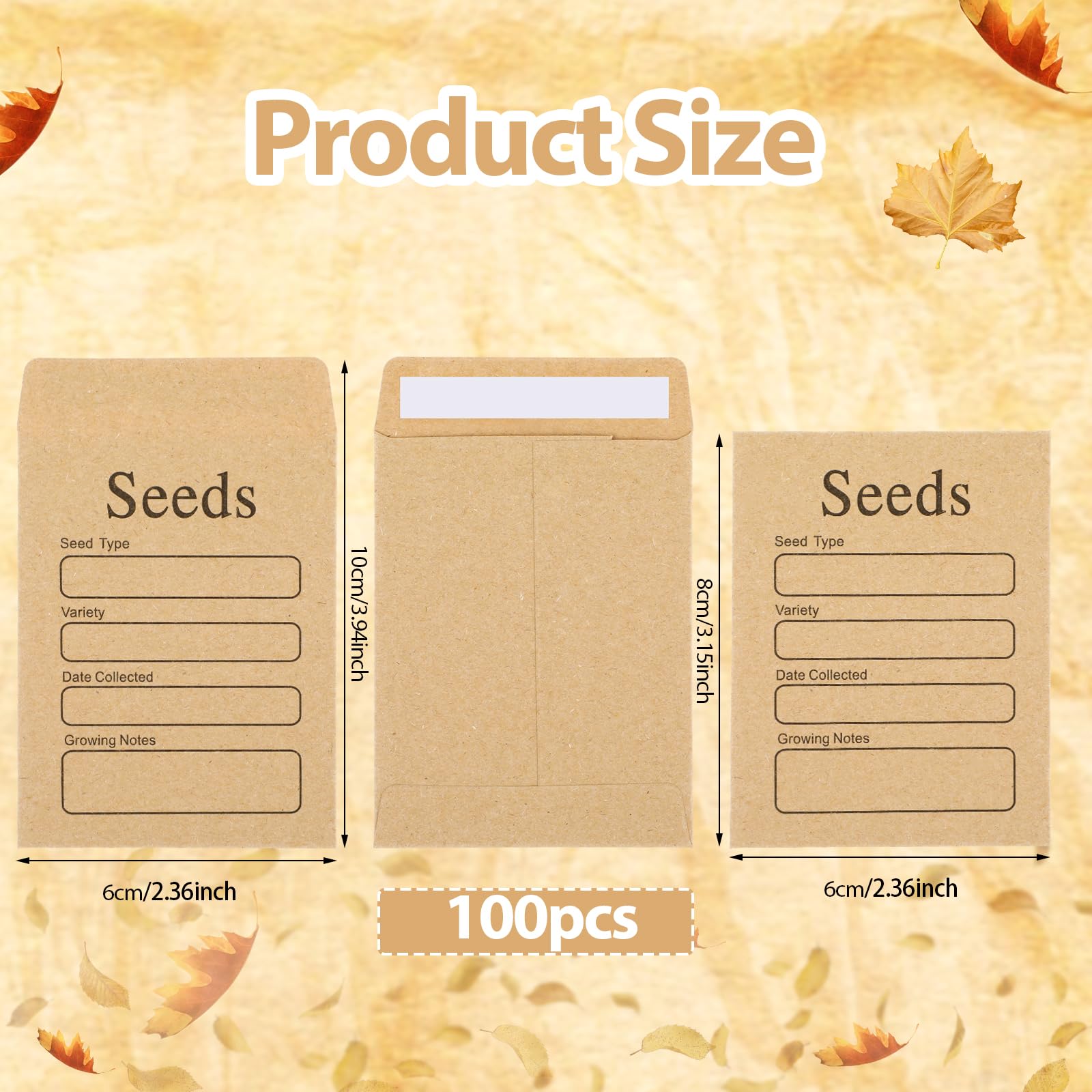 100 Stck Papiertten Klein 6 X 8 Cm Samenttchen Mini Papiertten Zum  Befllen Selbstklebende Mini Tten Papier Tten Samentten Fr Saatgut  Aufbewahrung Mnzen Schmuck Weihnachten Geschenkverpackung : Amazon.de:  Brobedarf & Schreibwaren