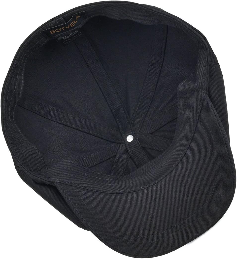BOTVELA Men's Newsboy Flat Cap 100% Cotton Gatsby Ivy Golf Cabbie Hat - Image 6