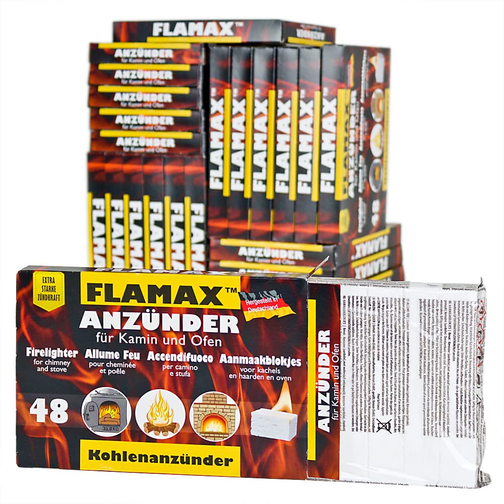 Accandifuoco Cubetti Camino Barbecue Fiama BBQ 48x Flash, Quantità:24 pacchetti = 1152 cubi
