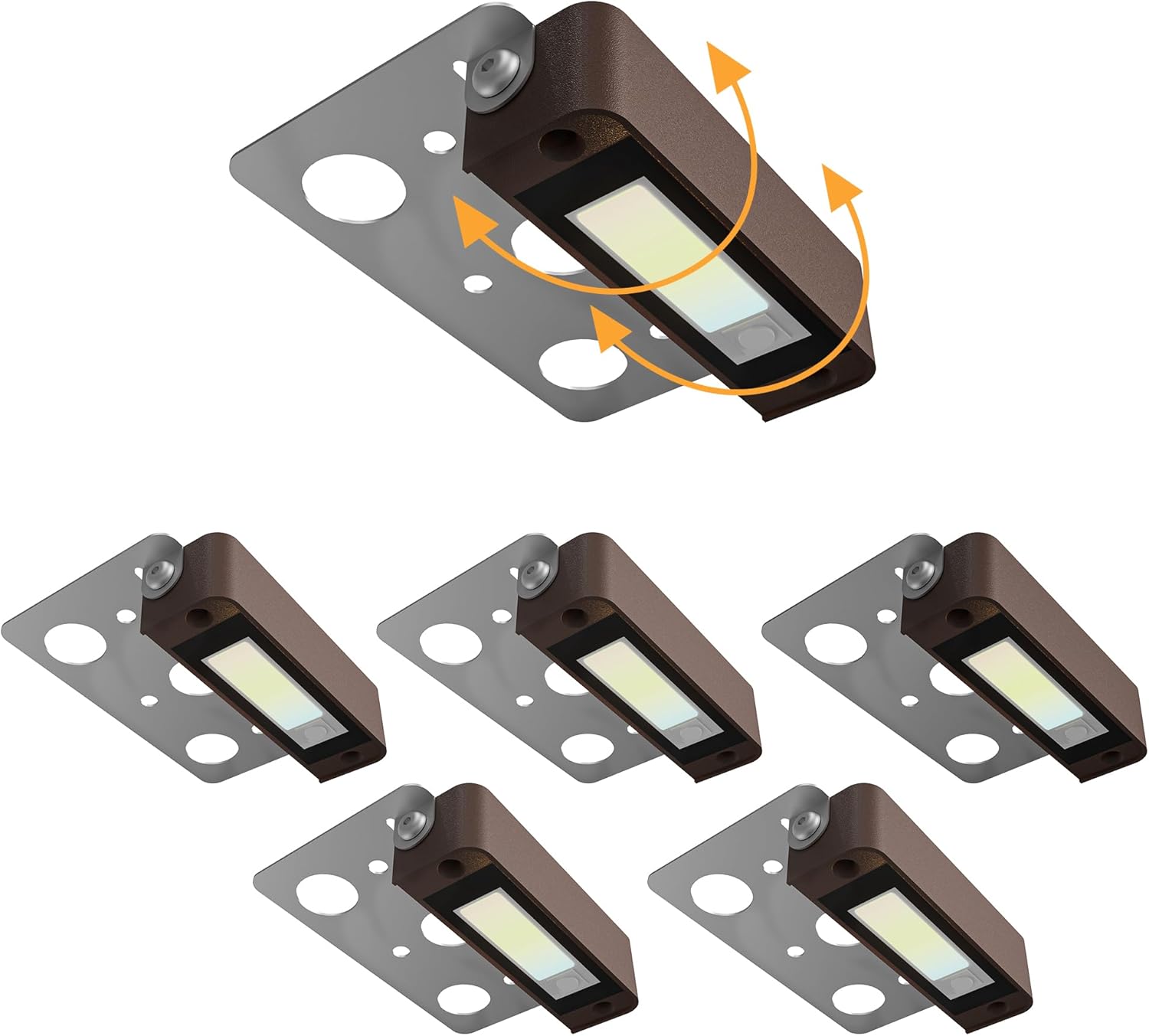 6-Pack 4 Inch LED Hardscape Lighting, 5CCT Retaining Wall Lights, Low Voltage Landscape Lighting, 12-15V AC/DC Paver Light, 2W Outdoor Step Lights, ETL