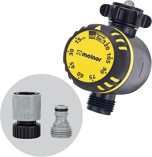Melnor 65136AMZ Mechanical Water Timer - Automatic Shut-Off Hose Timer Up to 2 Hours for Gardens & Lawns