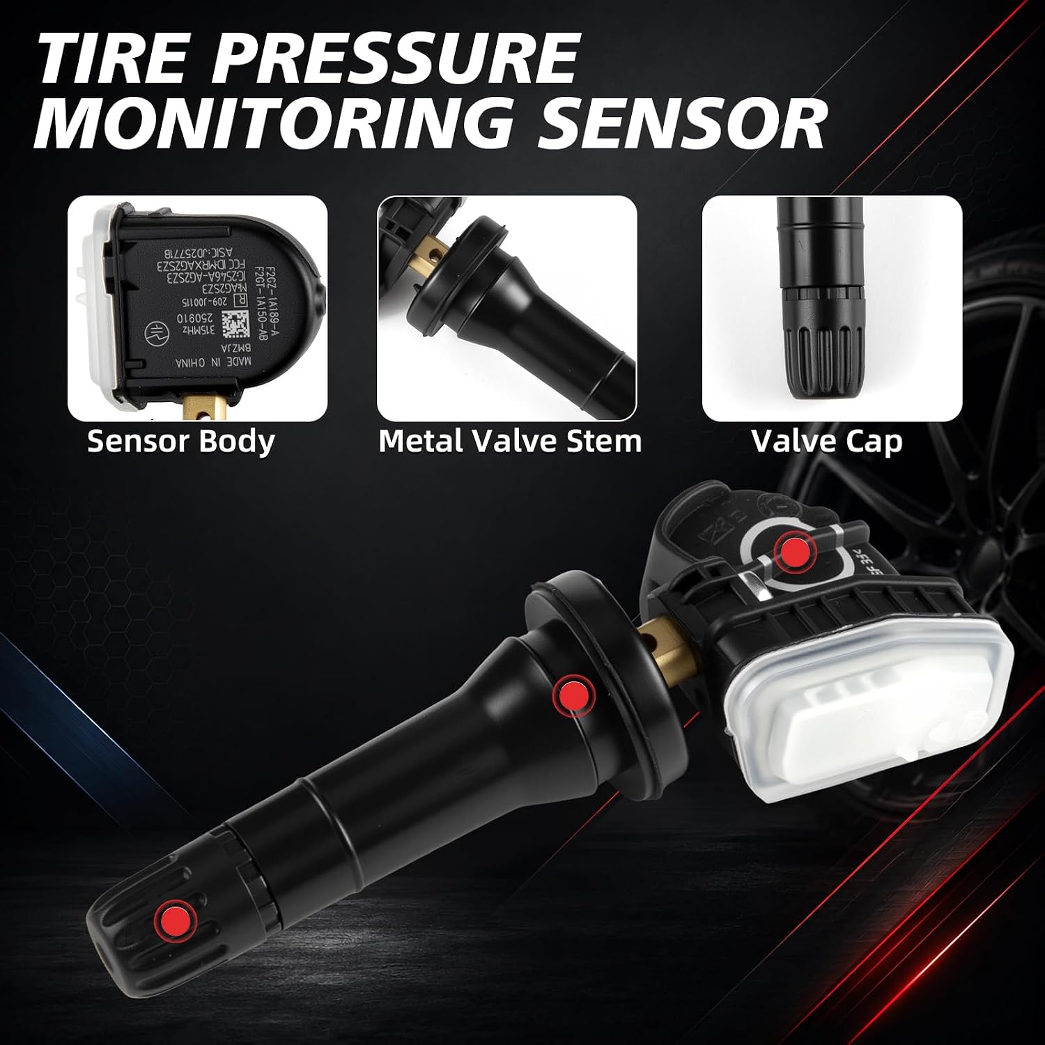 315MHz TPMS Sensor Pre-Programmed 4PCS F2GZ1A189A