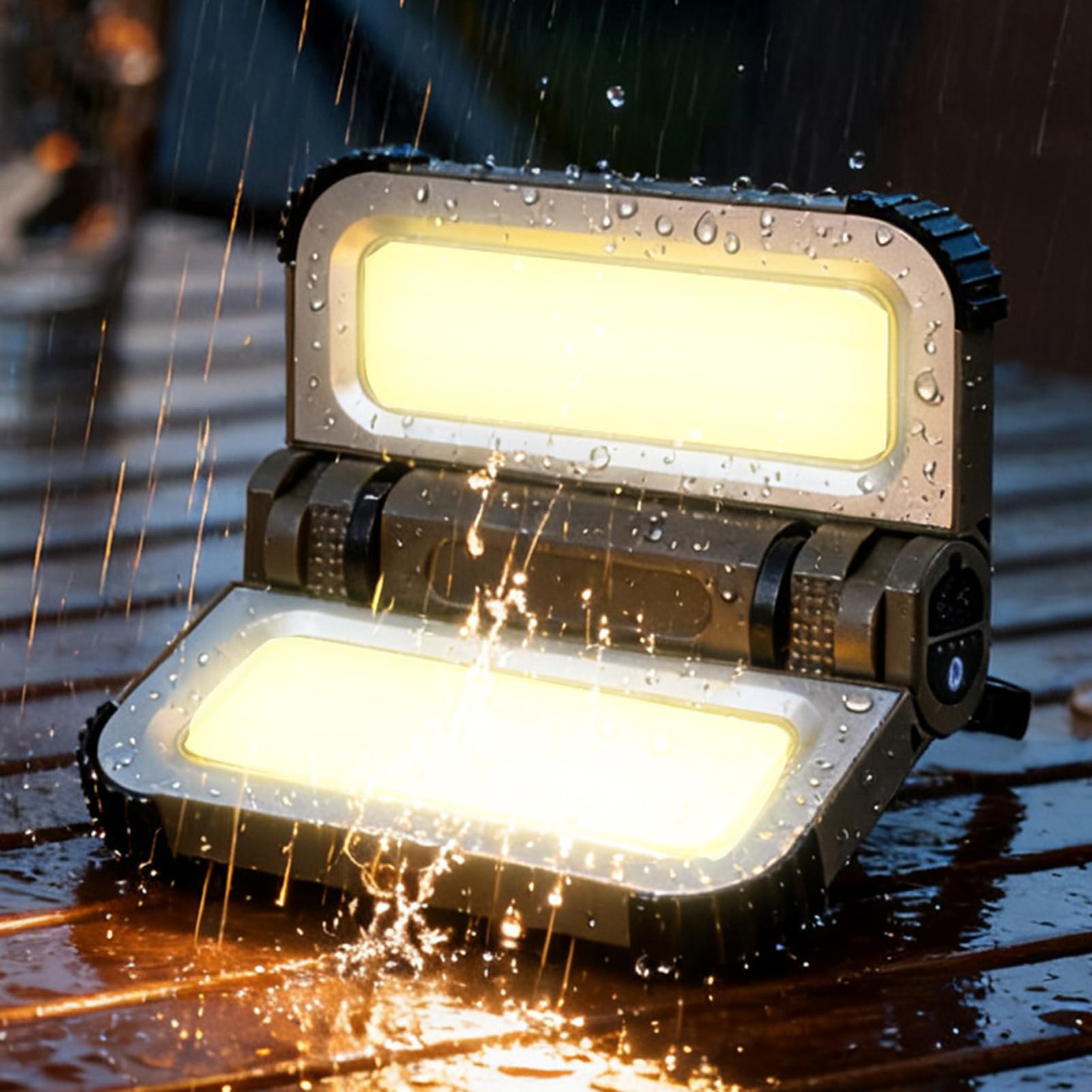 Lanterna Solare Per Campeggio LED Luminosa Magnetica Pieghevole | Da Campeggio Esterno Ad Energia Solare Per Escursionismo Trekking Tenda Emergenza Sopravvivenza Pesca Notturna Camminata