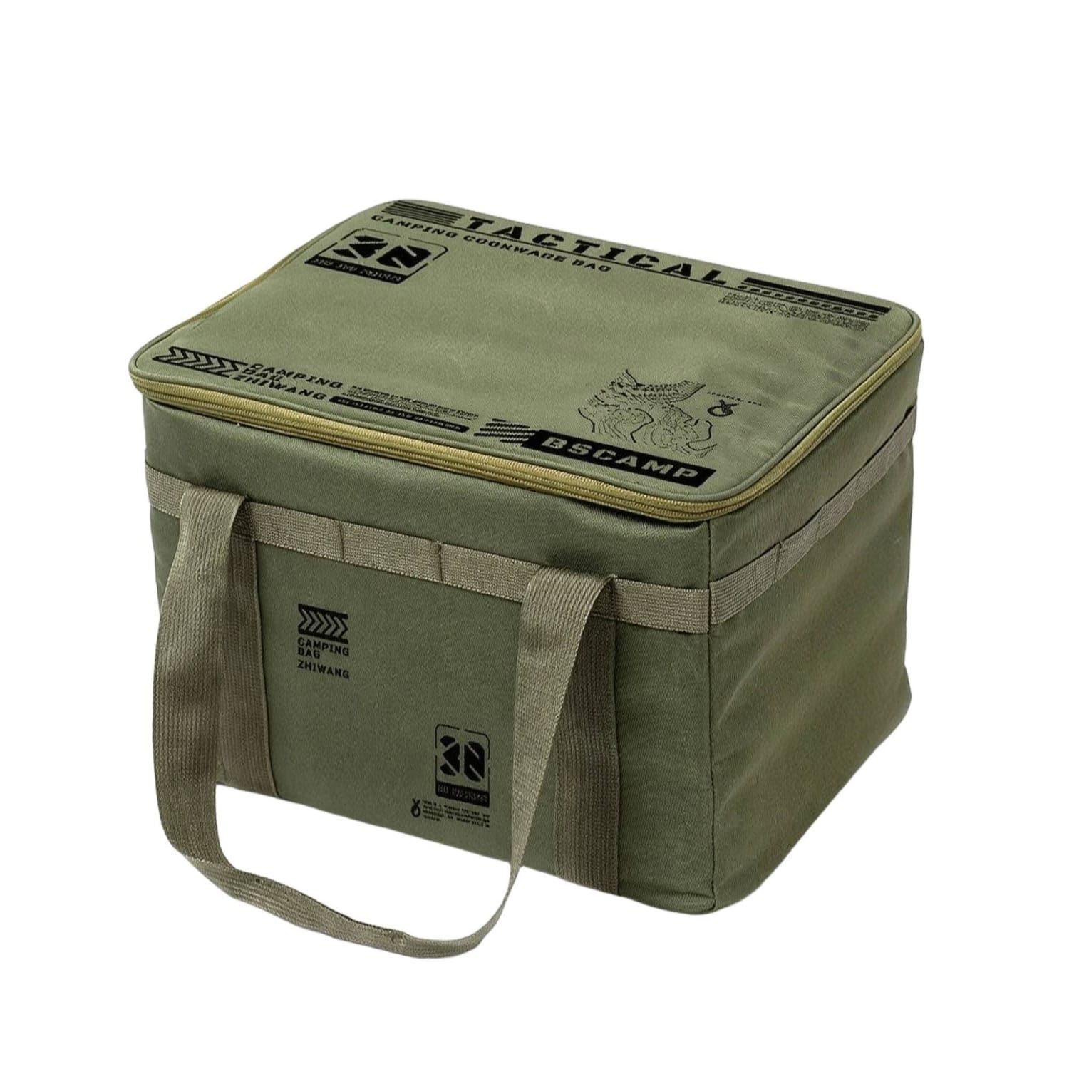 Foldable Camping Storage Bag Waterproof Camping Storage Bag Collapsible Organizer Box Portable for Campers, Picnics, Road Trips, Army Green, 30L-picture-13