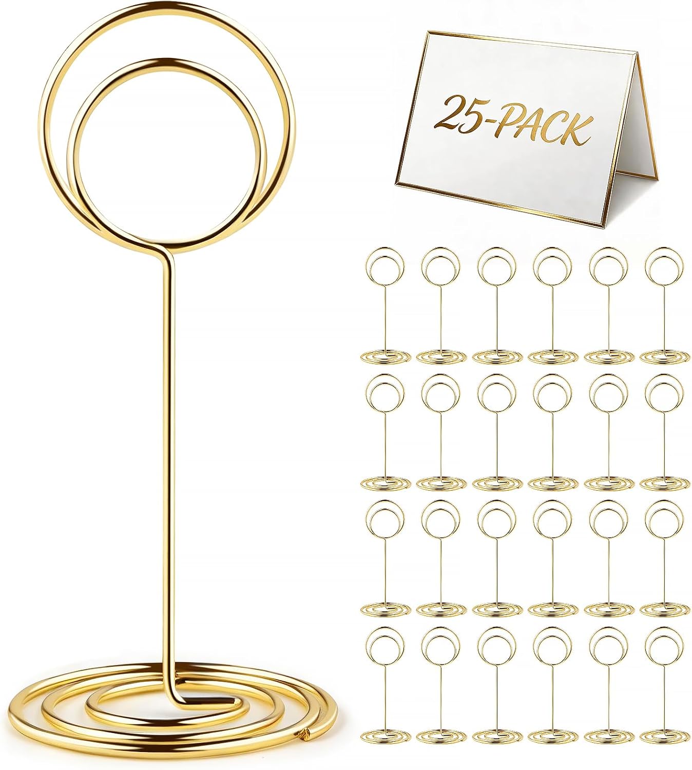 25-Pack Table Number Holders - Place Card Holders
