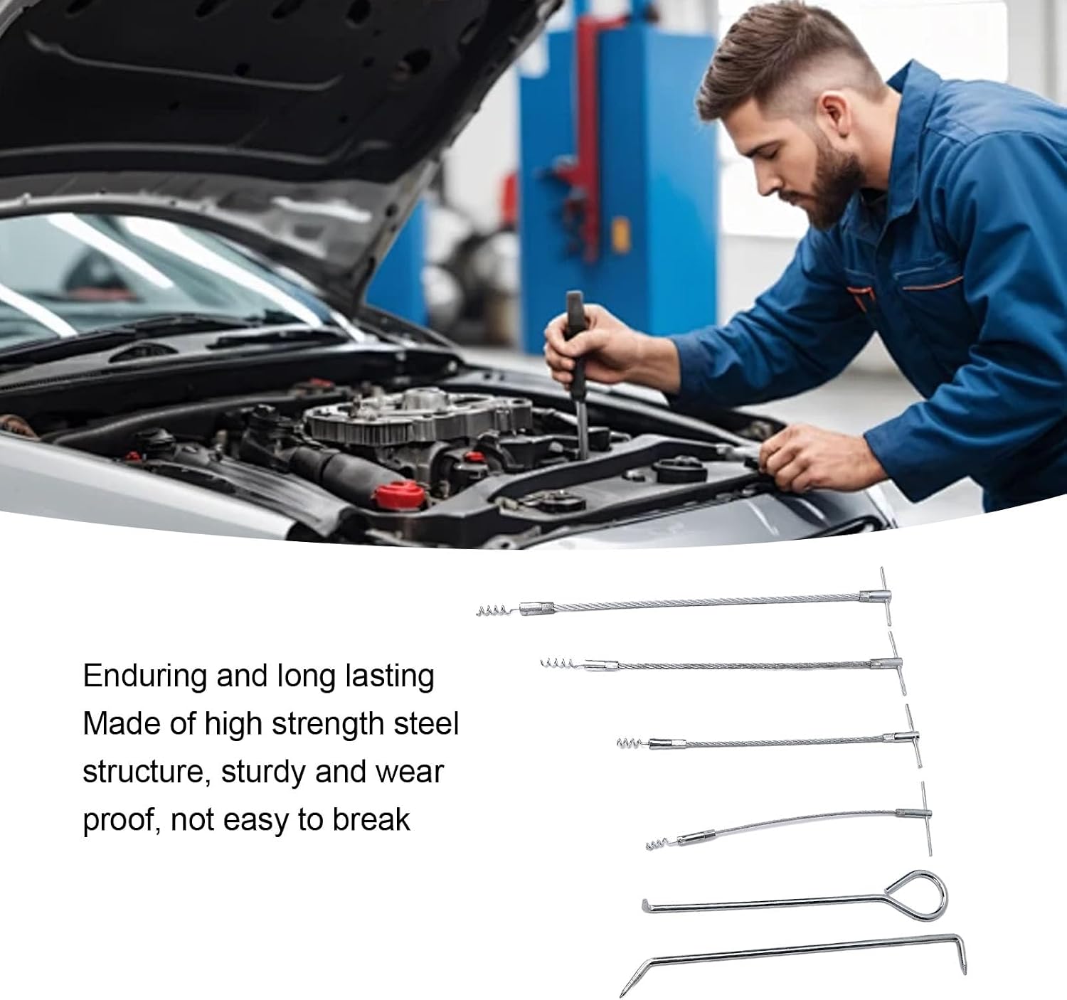 Flexible Packing Hook Extractor Tool Set, 6-Piece Valve Packing Removal & Sealing Filler Puller Kit for Pump Maintenance, Leak Prevention & Repair