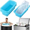 JULBEAR Extra Large Ice Block Molds, 3Pack Silicone Ice Molds for Ice Baths Reusable Large Ice Cube Molds for Coolers &Ice Bath Tub Cold Plunge Water Chiller Accessories