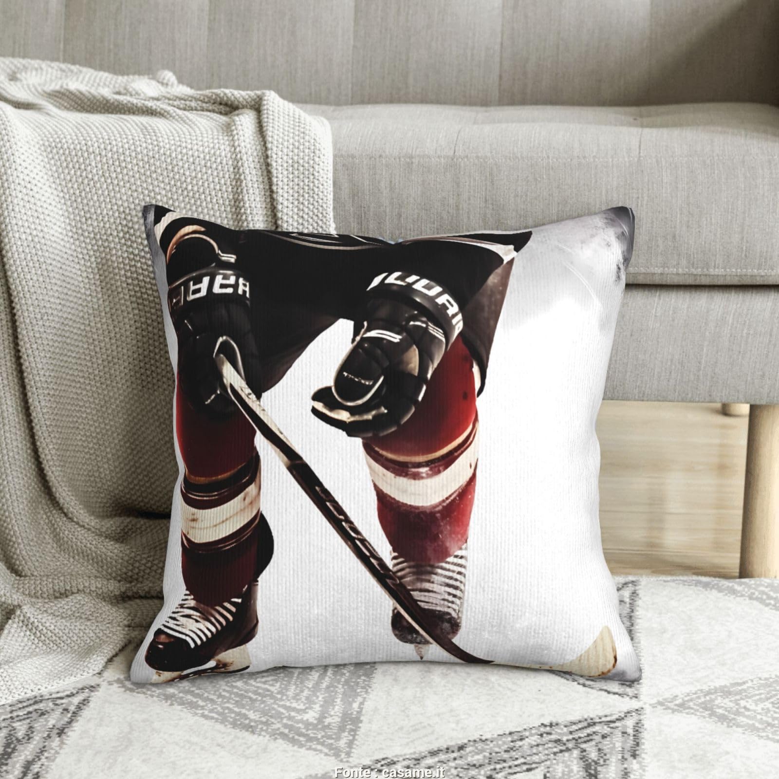 Housses de coussin hockey sur glace 50,8 cm déco salon et grand canapé