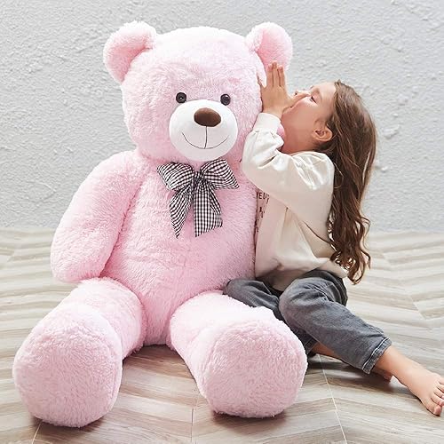 Miniatura 3 de MaoGoLan Oso de peluche grande y rosa grande para decoración de baby shower e ideas de regalo, 47 pulgadas