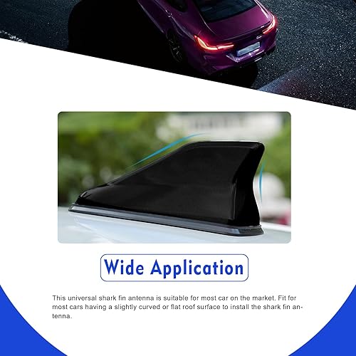 Miniatura 6 de leediga Antena de aleta de tiburón para automóvil, antena de señal de radio AMFM, decoración impermeable, reducción de resistencia al viento, antena